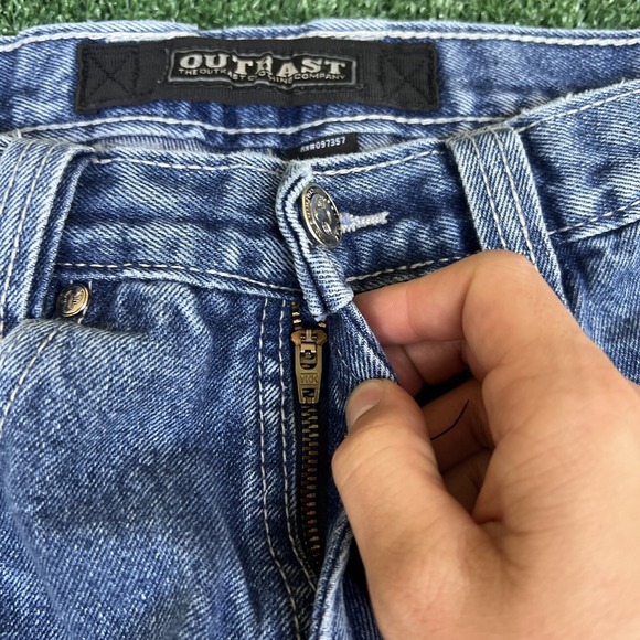 VTG Y2K Men's Outkast Rap Hip Hop Carpenter Relaxed Baggy Straight Jeans 32x32" - Picture 5 of 14